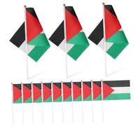 HONMEET 50 Pièces Petit Drapeau Palestine à Main avec Bâton Léger pour Événements Sportifs Célébrations et Rassemblements Politiques
