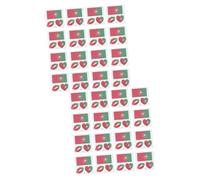 HONMEET 50feuilles Autocollants Temporaires Imperméables Drapeaux Nationaux Faciaux Patriotique Pour Événements Sportifs Et Compétitions Internationales