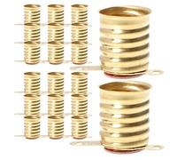 HONMEET 50pcs Douille E10 en Cuivre Or pour Ampoule à Vis, Support Lampe Mini LED pour Test Électrique et Bricolage, pour Écoles Primaires et Expériences Scientifiques