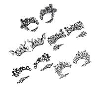 HONMEET 5paires Autocollants Eyeliner Temporaires Dentelle Creuse Éphémères Pour Maquillage De Mascarade Et Festivals