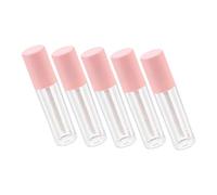 HONMEET 5pièces Tubes à Et Avec Design Transparent Bouteilles De Lip Gloss Rechargeables Pour Voyage Et