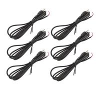 HONMEET 6 pièces Câble audio-vidéo à connecteurs mâles Cordon flexible de remplacement Prolongateur pour haut-parleur et autoradio Noir 1 m 6 pcs