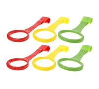 HONMEET 6 pièces Lot de Anneaux de Traction Garçon Fille pour Lit et Parc Accessoires Multi Fonctionnels pour Aide Station Debout Amélioration Coordination et Force des Bras Poignées