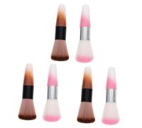 HONMEET 6 Pièces Pinceau De Maquillage Visage Liquide Brosse Liquide Fond De Teint Brosse Brosse À Ongles Plumeau Collecteur De Poussière D'Ongle Contour Visage Brosse Liquide Blush