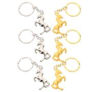 HONMEET 6 Pièces Porte-clés Cheval 2026 en Alliage de Zinc, Décor Festif | Souvenir du Nouvel An Lunaire, Léger et Résistant à Décoloration, Usage Multiple pour Clés et Paquet