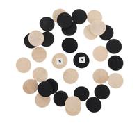 HONMEET 60 pièces Jeu de Dames Bois Portable pour Garçon Fille Accessoires de Backgammon Noir et Naturel Adapté Maison Voyage et Fêtes