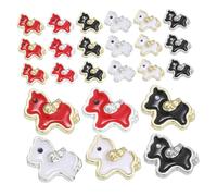 HONMEET 60pièces Breloques Chevaux Nail Art Décors Mignons DIY Manucure Femmes Filles Fêtes