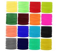 HONMEET 6pièces Bandeau Élastique Anti-sueur Multifonction Pour Sports Et Yoga Masque De Visage Et Foulard Couleurs Aléatoires