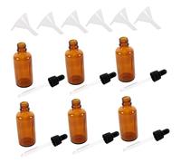 HONMEET 6pièces Flacon Teinté Pour Huiles Essentielles Et De Bouteilles Pipette Et Entonnoirs Pour Dosage Pratique Pour Voyage Et Échantillons