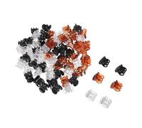HONMEET 72 Pièces Lot de Pinces Mini Griffes Solides pour Cheveux Longs et Courts Base Carrée Antidérapante Assortiment avec Boîte de Rangement Accessoires Coiffure DIY pour Femmes et