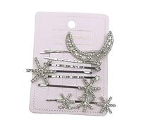 HONMEET 7pièces Set Barrette Étoile Et Lune Chic Accessoire De Coiffure Pour Femme Et Fille