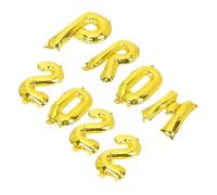 HONMEET 8 Pièces Ballons de Graduation Aluminium Kit Décoratif Doré pour Fête Remise des Diplômes Décoration Murale et