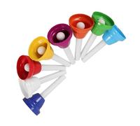HONMEET 8 pièces Clochettes Métalliques Colorées pour Garçon Fille Instrument Musical Éducatif à Notes Percussion Sécurisé pour Éveil Musical des Tout-Petits