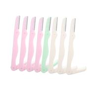 HONMEET 8 Pièces Rasoirs à Sourcils Pliables avec Peigne Acier Inoxydable Compacte Portable Épilation Précise Visage et Élimination Douce Duvet