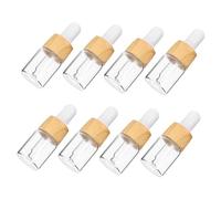 HONMEET 8pièces Lot Flacons Compte-gouttes Verre Avec Pipette Flacons Rechargeables Pour Huile Essentielle Parfum Et Lotion Bouteille Vide De Sous-emballage Précise Et Portable