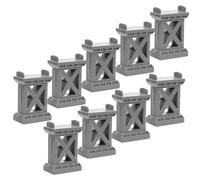 HONMEET 9 pièces Support Pont Bois pour Train Bois Accessoires Modélisme Ferroviaire Stables et Faciles à Installer Améliore la Construction de Ponts pour Garçon Fille et Loisirs