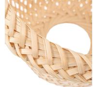 HONMEET Abat-Jour en Bambou Tressé Cylindrique Petit Abat-Jour Naturel Lampe de Bureau et Plafonnier Luminaire Décoratif Vintage Cache-Lampe Intérieur Accessoires D’Éclairage