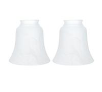 HONMEET Abat-jours Diffuseur Décoratif Réutilisable Lot de 2 E27 en Verre Dépoli Style Simple et Confortable pour Lampe Plafonnier et Applique Murale