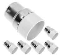 HONMEET Adaptateur B22 vers E14 Douille E14 Blanc en PC et Cuivre, Convertisseur de Culot D'ampoule et Résistant Vieillissement, pour Corridor et Exposition, Lot de 6 Pièces