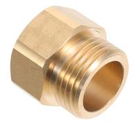 HONMEET Adaptateur de Tuyau en Laiton Or pour Robinet de Jardin, Conversion Filetage Fin 1-1/16 vers 3/4ght Joint D'étanchéité, Installation Rapide et Facile