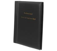 HONMEET Album de Rangement pour Monnaie Emplacements Classeur Noir Protège et Organise Livret Transparent pour Collection de Monnaies