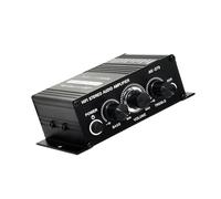 HONMEET Amplificateur Audio Numérique Stéréo pour Enceinte Passive Amplificateur Puissance Compact pour Tv Voiture et Ordinateur avec Contrôle Volume Grave et Aigu Ajustables