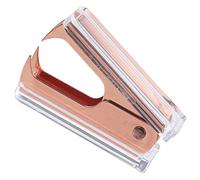 HONMEET Arrache-agrafes Petit Taille, Extracteur D’agrafes Robuste En Acrylique Transparent Finition Marbre Rose Doré, Outil Portatif Pour Bureau Et Fournitures Scolaires