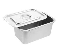 HONMEET Bac à Compost Intérieur pour Plan de Travail Cuisine Solide et Hygiénique en Acier Inoxydable avec Couvercle, Poubelle Compacte pour Déchets Alimentaires