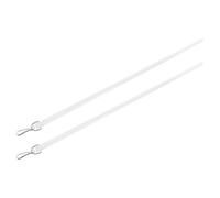 HONMEET Baguette à Rideaux en Acrylique 2pcs avec Mécanisme de Traction Compact, Pièce de Rechange pour Rideau Tringle, Tige Robuste en Acier Inoxydable pour Stores Verticaux