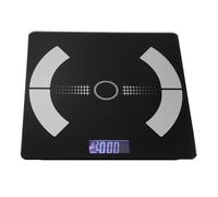 HONMEET Balance Numérique Maison Pèse-personne Connectée USB 26x26 Cm Analyse Corporelle Complète Modèle Noir Piano Moderne pour Salle de Bain et Suivi Santé