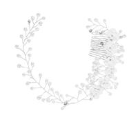 HONMEET Bandeau De Mariée Avec Peigne à Dents Accessoire De Cheveux Élégant Mariée Et Cristaux Pour Et Événements Spéciaux