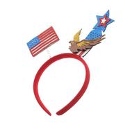 HONMEET Bandeau Patriotique pour Fille avec Drapeau Américain et Aigle Serre-tête Rouge Blanc Bleu pour Fête de Indépendance Usa Accessoire Décoratif pour Célébrations Juillet