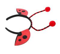 HONMEET Bandeau Tête de Fête avec Insecte Rouge à Points pour Femmes et Filles Design Cartoon Mignon Accessoire Coiffure Paillettes et Feutre pour Déguisement et Festivals