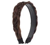 HONMEET Bandeau Tressé Femmes Headdress Élastique Fausse Chevelure De Braid Accessoire De Mode Élégant Pour Célébrations Et Vie Quotidienne