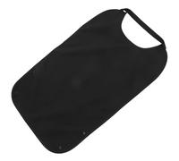 HONMEET Bavoir récupérateur de nourriture pour adulte en polyester noir, élastique, imperméable, lavable, avec ramasse-miettes, pour dîner des personnes âgées et handicapées