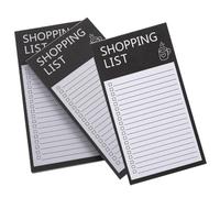 HONMEET Bloc Note Aimanté Frigo Pratique en Papier Noir, Résistant à L'usure Dos Magnétique Complet, pour Liste de Courses et Tâches Maison