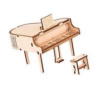 HONMEET Boîte à Musique Bois à Assembler Soi-même Modèle De Piano Puzzle Éducatif pour Garçon Fille Jouet Décoratif pour Chambre