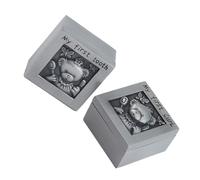 HONMEET Boîte à Souvenirs de Dents de Lait en Métal Gravée, Petite Boîte à Trésors pour Bébé, Collection Garçon et Filles, Coffret Commémoratif Carré Décor Nounours,