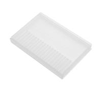 HONMEET Boîte de rangement pour outils de manucure clou percevoir foret à cuticules en carbure support de perceuse de broyage organisateur de mèches à ongles Plastique Transparent