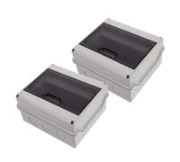 HONMEET Boîte Électrique Extérieure Étanche Ip65 8 Voies avec Fenêtre Transparente Coffret de Distribution sur Rail Din Protection pour Bornes de Recharge Boîte de Disjoncteur