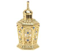 HONMEET Bouteille de Parfum Flacon Délicat 10ml en Verre et Alliage Doré pour Huile Essentielle, pour Voyages et Décoration Intérieure Élégante
