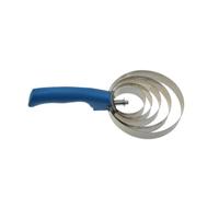 HONMEET Brosse Étrille Cheval Acier Inoxydable à Ressort Quatre Anneaux Ergonomique Double Face Réversible pour Boue et Poils Accessoire Équitation Pratique Couleur Couleur Aléatoire
