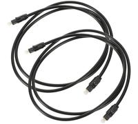 HONMEET Câble Optique Audio Numérique 2pcs Noir 1m en Pvc pour Amplificateurs et Enregistreurs Vidéo Haute Définition et Résistant la Corrosion