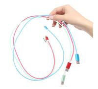 HONMEET Câbles de Chargement USB Type-c Éclairage LED Visible Lot de 3 Matériau TPE Solide Couleur Verte pour Tablettes et Appareils USB