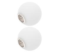 HONMEET Cache Ampoule pour Abat-jour Blanc en Verre Opalin Rond, Lot de 2 Pièces, Facile à Installer, pour Décoration Intérieure Nordique et Salle à Manger