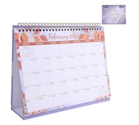 HONMEET Calendrier de Bureau Petit Calendrier de Table Anglais Flip Debout avec Planificateur Mensuel pour Maison Bureau Organisation Tâches et Études