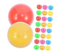 HONMEET Capsules Rondes Vides Réutilisables 38 Mm Pour Machine à Pince Garçon Et Filles, Plastique Coloré Semi-transparent, 60 Pcs, Jeu De Fête Surprise Jouets Gourmands
