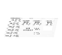 HONMEET Carte Braille en Acrylique Épaisse pour Personnes Aveugles, Tableau Braille Bancaire Portable Numéros en Relief, Outil D’aide aux Malvoyants pour Identification Rapide des