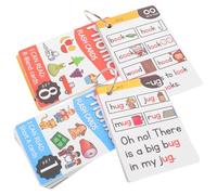HONMEET Cartes Phonics Anglaises pour Apprentissage Garçon Fille Cartes Flash Éducatives Assorties Développement Mémoire et Orthographe Anneaux Métalliques Inclus Couverture Aléatoire