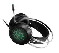 HONMEET Casque de Jeu Filaire USB 7.1 avec Micro Longue Portée Casque Gaming Stéréo RGB Lumineux Confortable et Réglable pour PC et Jeux en Ligne Audio Surround Immersive